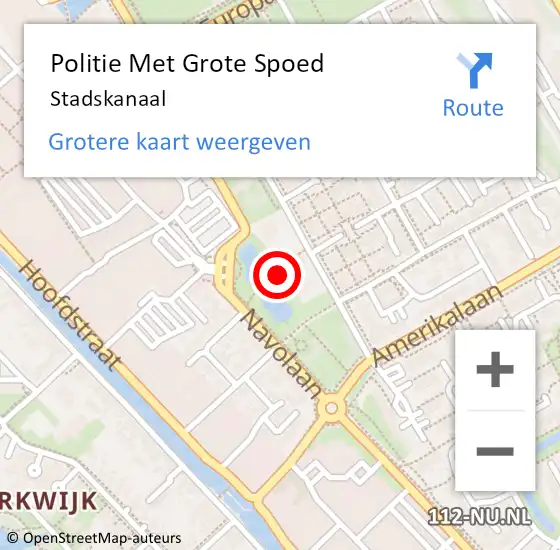 Locatie op kaart van de 112 melding: Politie Met Grote Spoed Naar Stadskanaal op 14 mei 2022 05:33