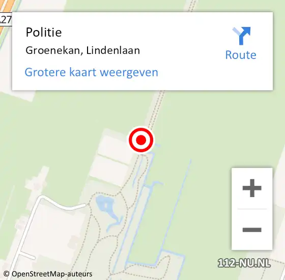 Locatie op kaart van de 112 melding: Politie Groenekan, Lindenlaan op 17 juli 2014 10:47