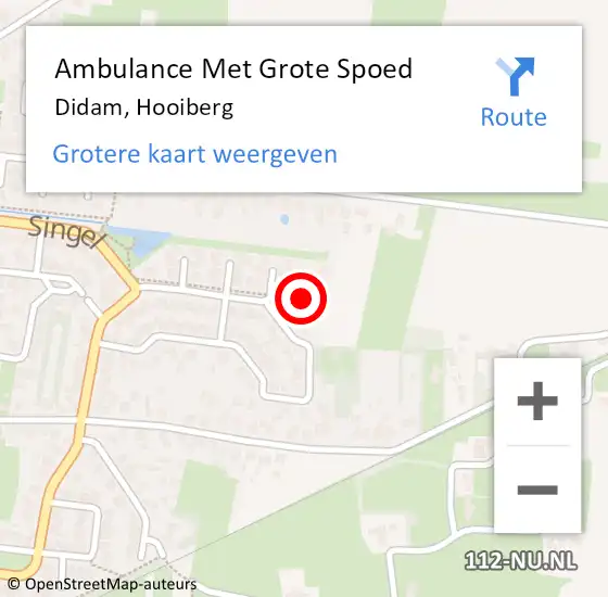 Locatie op kaart van de 112 melding: Ambulance Met Grote Spoed Naar Didam, Hooiberg op 14 mei 2022 09:08