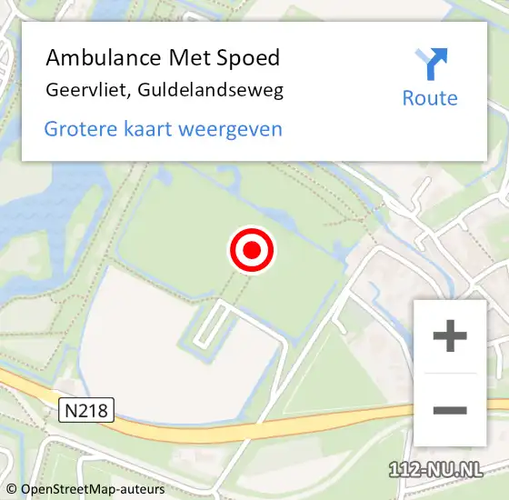 Locatie op kaart van de 112 melding: Ambulance Met Spoed Naar Geervliet, Guldelandseweg op 14 mei 2022 12:43