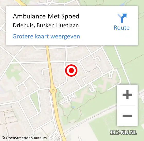 Locatie op kaart van de 112 melding: Ambulance Met Spoed Naar Driehuis, Busken Huetlaan op 14 mei 2022 13:33