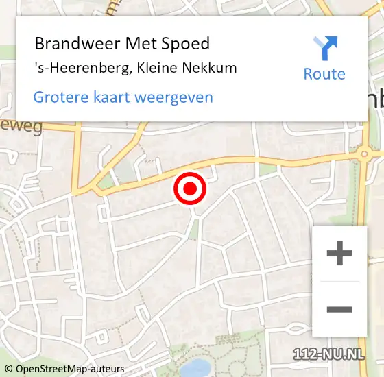 Locatie op kaart van de 112 melding: Brandweer Met Spoed Naar 's-Heerenberg, Kleine Nekkum op 14 mei 2022 16:16
