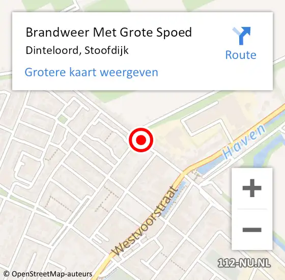 Locatie op kaart van de 112 melding: Brandweer Met Grote Spoed Naar Dinteloord, Stoofdijk op 17 juli 2014 11:21