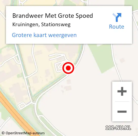 Locatie op kaart van de 112 melding: Brandweer Met Grote Spoed Naar Kruiningen, Stationsweg op 14 mei 2022 19:15