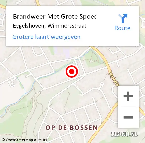 Locatie op kaart van de 112 melding: Brandweer Met Grote Spoed Naar Eygelshoven, Wimmersstraat op 14 mei 2022 22:23