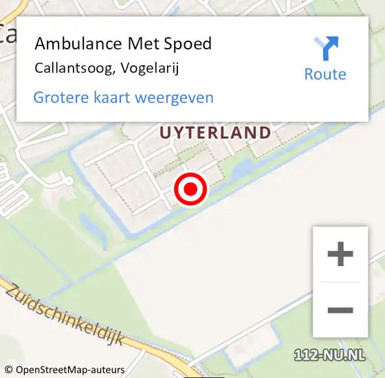 Locatie op kaart van de 112 melding: Ambulance Met Spoed Naar Callantsoog, Vogelarij op 15 mei 2022 03:32