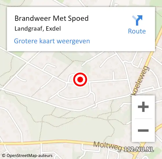 Locatie op kaart van de 112 melding: Brandweer Met Spoed Naar Landgraaf, Exdel op 15 mei 2022 07:04