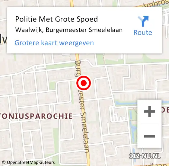 Locatie op kaart van de 112 melding: Politie Met Grote Spoed Naar Waalwijk, Burgemeester Smeelelaan op 15 mei 2022 11:13