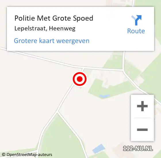 Locatie op kaart van de 112 melding: Politie Met Grote Spoed Naar Lepelstraat, Heenweg op 15 mei 2022 12:39