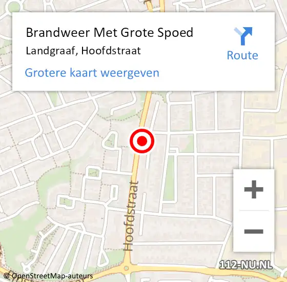 Locatie op kaart van de 112 melding: Brandweer Met Grote Spoed Naar Landgraaf, Hoofdstraat op 16 mei 2022 07:19