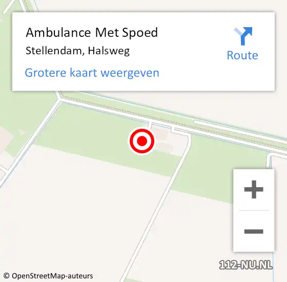 Locatie op kaart van de 112 melding: Ambulance Met Spoed Naar Stellendam, Halsweg op 16 mei 2022 08:13