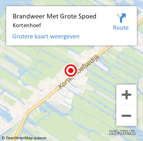 Locatie op kaart van de 112 melding: Brandweer Met Grote Spoed Naar Kortenhoef op 17 juli 2014 13:43