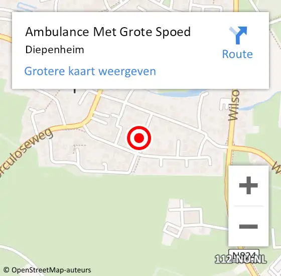 Locatie op kaart van de 112 melding: Ambulance Met Grote Spoed Naar Diepenheim op 16 mei 2022 13:12