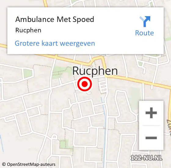 Locatie op kaart van de 112 melding: Ambulance Met Spoed Naar Rucphen op 16 mei 2022 22:08