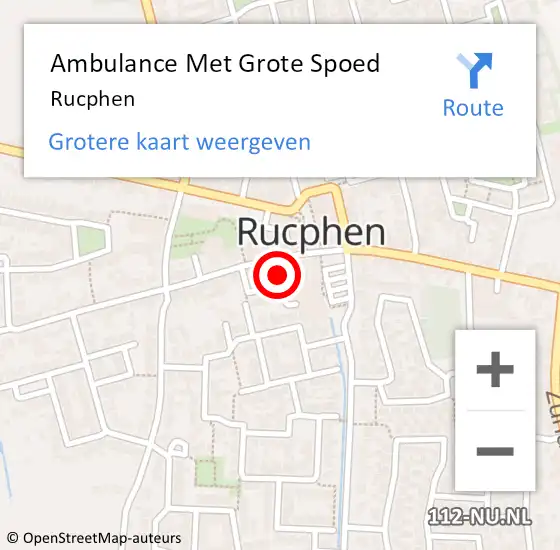 Locatie op kaart van de 112 melding: Ambulance Met Grote Spoed Naar Rucphen op 17 mei 2022 03:39