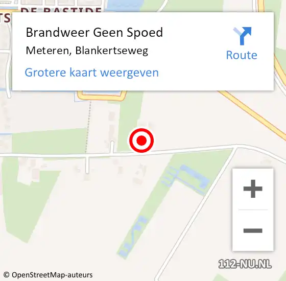 Locatie op kaart van de 112 melding: Brandweer Geen Spoed Naar Meteren, Blankertseweg op 17 mei 2022 09:35