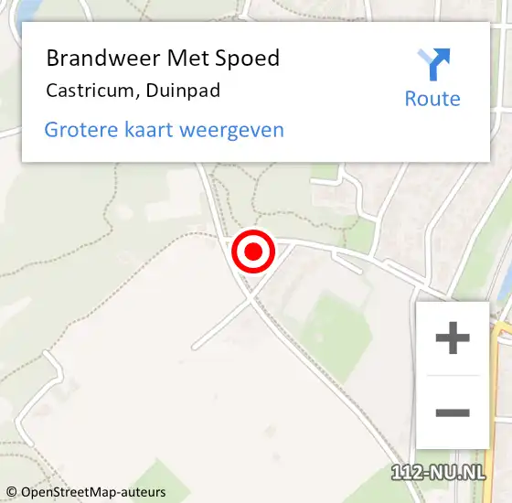 Locatie op kaart van de 112 melding: Brandweer Met Spoed Naar Castricum, Duinpad op 17 mei 2022 09:57