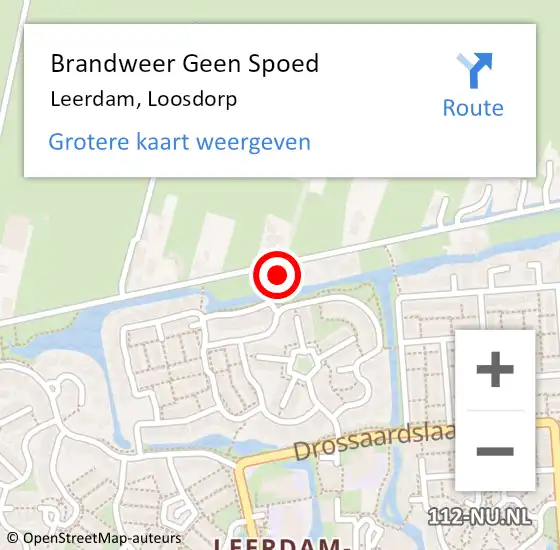 Locatie op kaart van de 112 melding: Brandweer Geen Spoed Naar Leerdam, Loosdorp op 17 mei 2022 11:29