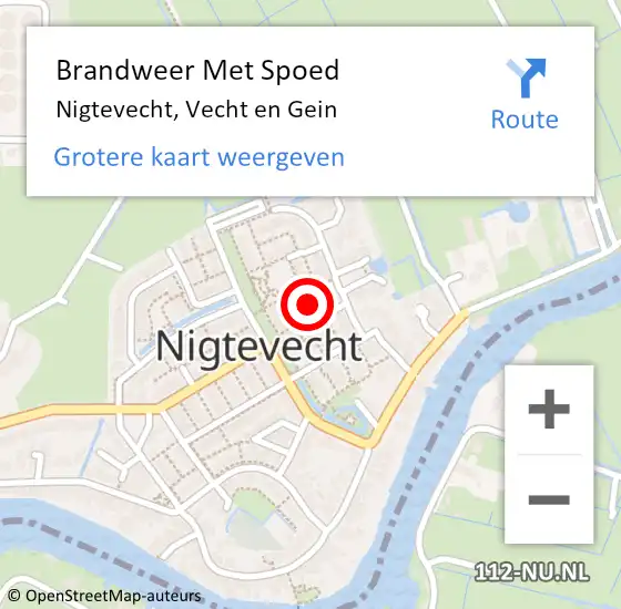 Locatie op kaart van de 112 melding: Brandweer Met Spoed Naar Nigtevecht, Vecht en Gein op 17 mei 2022 12:28