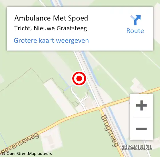 Locatie op kaart van de 112 melding: Ambulance Met Spoed Naar Tricht, Nieuwe Graafsteeg op 17 mei 2022 14:27