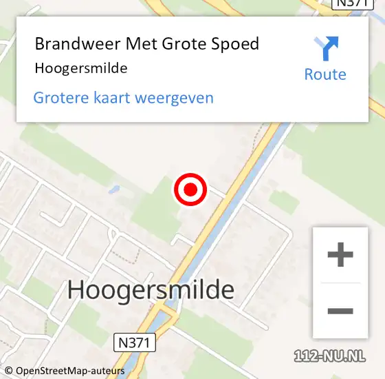 Locatie op kaart van de 112 melding: Brandweer Met Grote Spoed Naar Hoogersmilde op 17 mei 2022 16:05