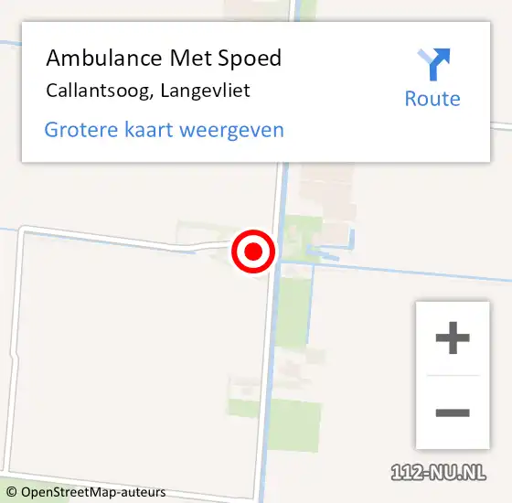 Locatie op kaart van de 112 melding: Ambulance Met Spoed Naar Callantsoog, Langevliet op 17 mei 2022 17:01