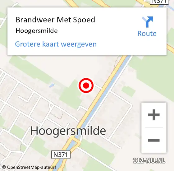 Locatie op kaart van de 112 melding: Brandweer Met Spoed Naar Hoogersmilde op 17 mei 2022 18:43