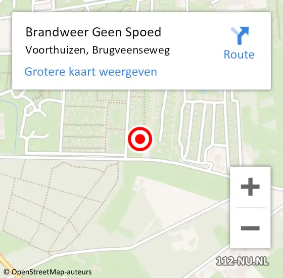 Locatie op kaart van de 112 melding: Brandweer Geen Spoed Naar Voorthuizen, Brugveenseweg op 17 mei 2022 22:46