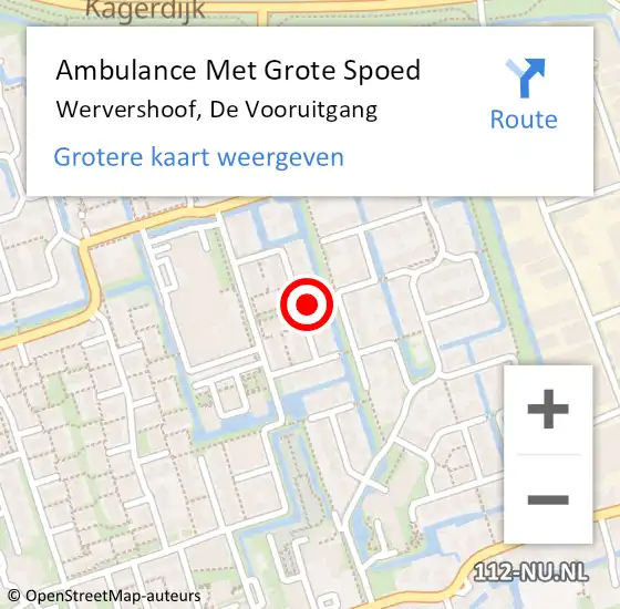 Locatie op kaart van de 112 melding: Ambulance Met Grote Spoed Naar Wervershoof, De Vooruitgang op 18 mei 2022 02:08