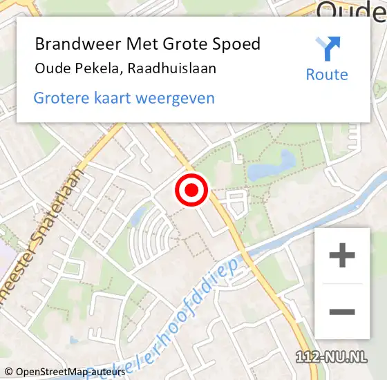 Locatie op kaart van de 112 melding: Brandweer Met Grote Spoed Naar Oude Pekela, Raadhuislaan op 18 mei 2022 07:37