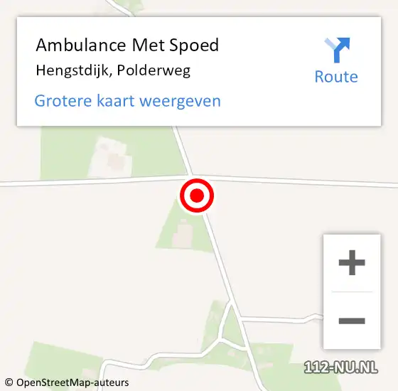 Locatie op kaart van de 112 melding: Ambulance Met Spoed Naar Hengstdijk, Polderweg op 17 juli 2014 16:39
