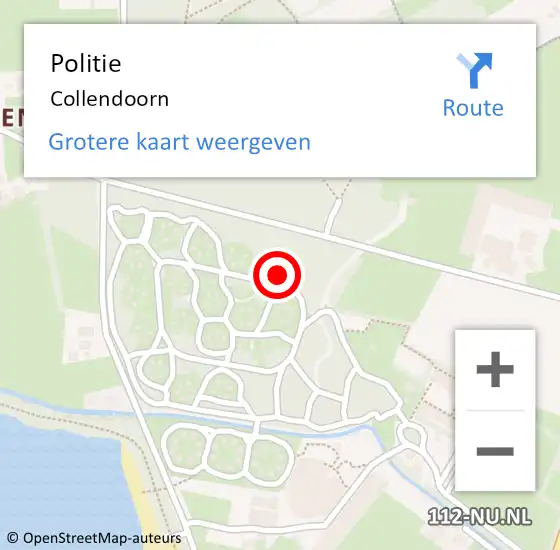 Locatie op kaart van de 112 melding: Politie Collendoorn op 18 mei 2022 14:31