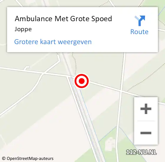 Locatie op kaart van de 112 melding: Ambulance Met Grote Spoed Naar Joppe op 18 mei 2022 15:42