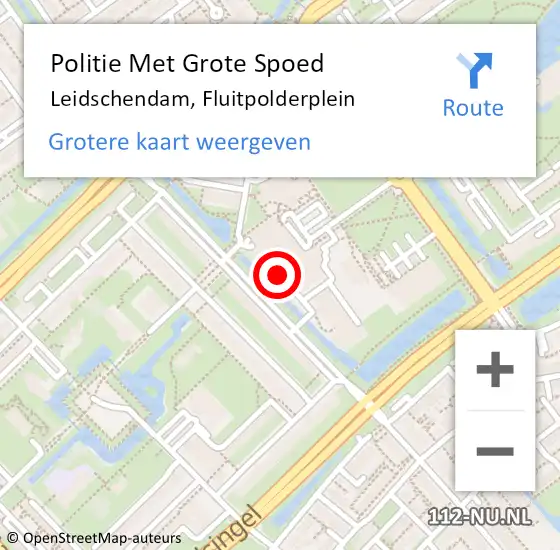 Locatie op kaart van de 112 melding: Politie Met Grote Spoed Naar Leidschendam, Fluitpolderplein op 18 mei 2022 18:37