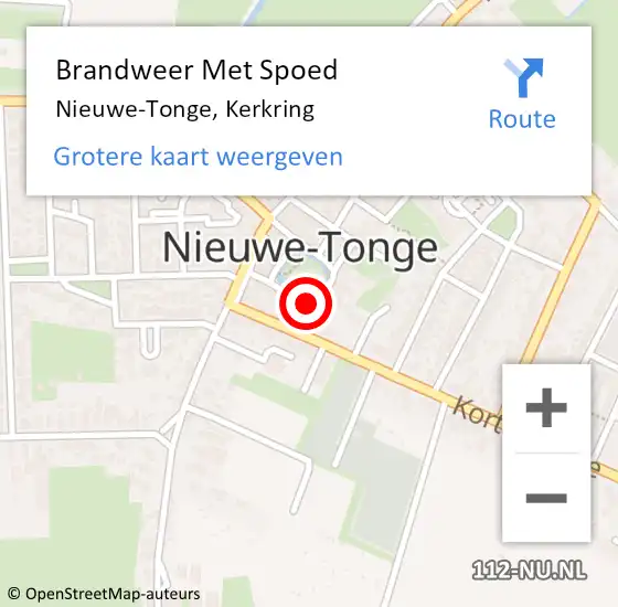 Locatie op kaart van de 112 melding: Brandweer Met Spoed Naar Nieuwe-Tonge, Kerkring op 19 mei 2022 02:41