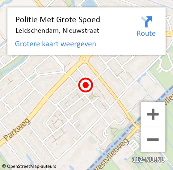 Locatie op kaart van de 112 melding: Politie Met Grote Spoed Naar Leidschendam, Nieuwstraat op 19 mei 2022 05:00