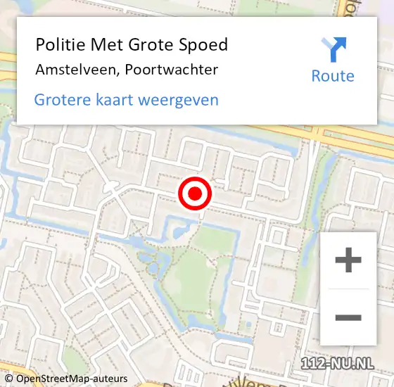 Locatie op kaart van de 112 melding: Politie Met Grote Spoed Naar Amstelveen, Poortwachter op 19 mei 2022 12:28