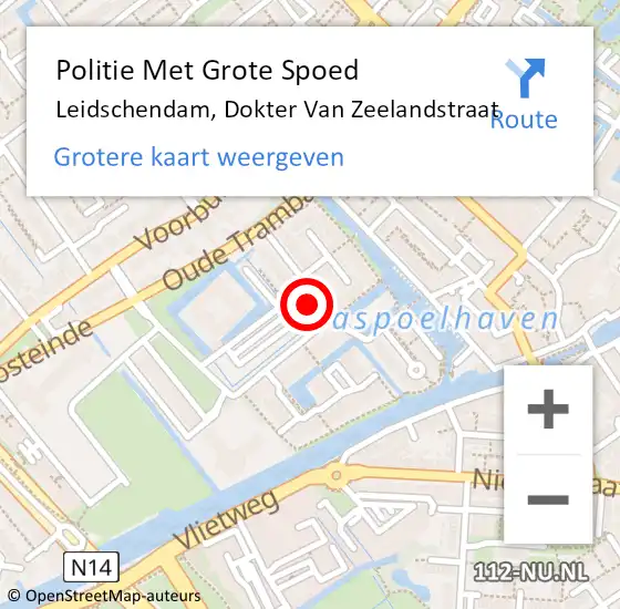 Locatie op kaart van de 112 melding: Politie Met Grote Spoed Naar Leidschendam, Dokter Van Zeelandstraat op 19 mei 2022 14:03