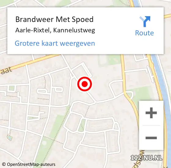 Locatie op kaart van de 112 melding: Brandweer Met Spoed Naar Aarle-Rixtel, Kannelustweg op 19 mei 2022 14:06