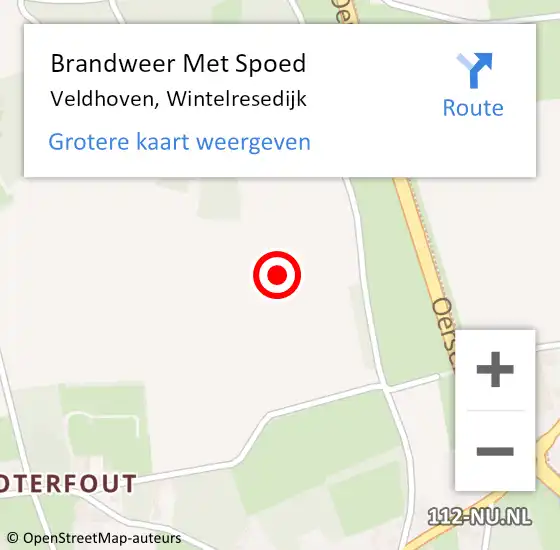 Locatie op kaart van de 112 melding: Brandweer Met Spoed Naar Veldhoven, Wintelresedijk op 19 mei 2022 14:23