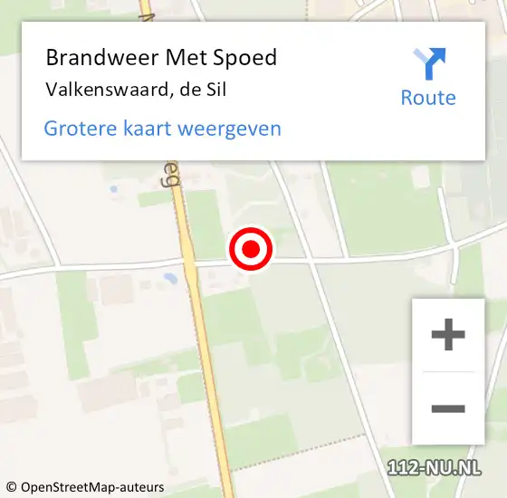 Locatie op kaart van de 112 melding: Brandweer Met Spoed Naar Valkenswaard, de Sil op 19 mei 2022 17:06