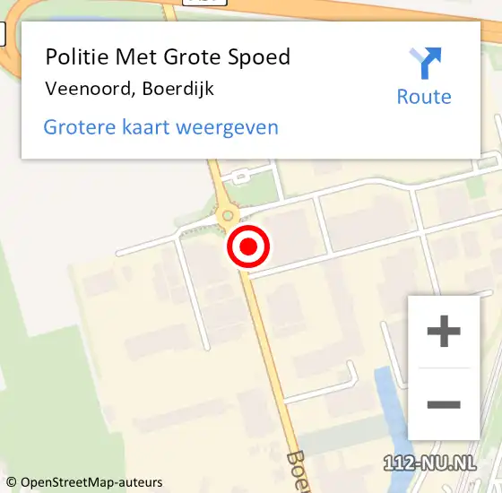 Locatie op kaart van de 112 melding: Politie Met Grote Spoed Naar Veenoord, Boerdijk op 19 mei 2022 17:11