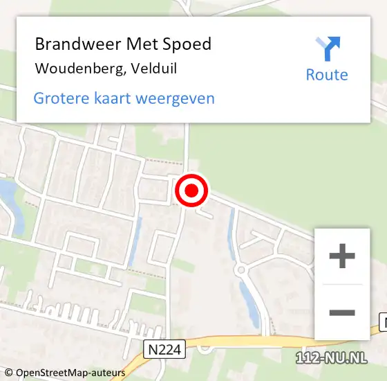 Locatie op kaart van de 112 melding: Brandweer Met Spoed Naar Woudenberg, Velduil op 19 mei 2022 17:16