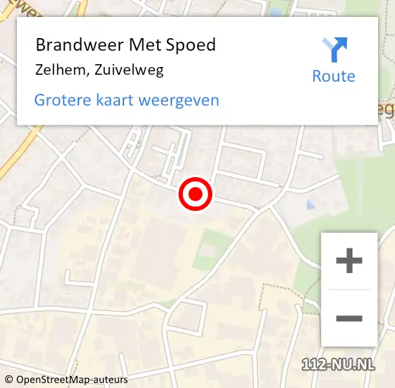 Locatie op kaart van de 112 melding: Brandweer Met Spoed Naar Zelhem, Zuivelweg op 19 mei 2022 17:27