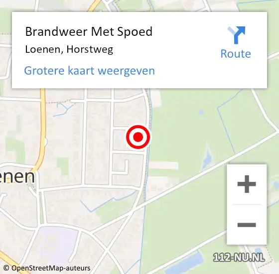 Locatie op kaart van de 112 melding: Brandweer Met Spoed Naar Loenen, Horstweg op 19 mei 2022 17:57