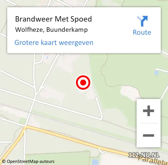 Locatie op kaart van de 112 melding: Brandweer Met Spoed Naar Wolfheze, Buunderkamp op 19 mei 2022 19:42
