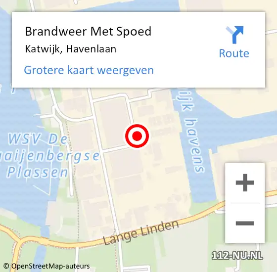 Locatie op kaart van de 112 melding: Brandweer Met Spoed Naar Katwijk, Havenlaan op 19 mei 2022 20:45