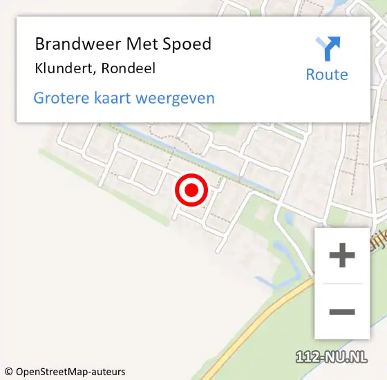 Locatie op kaart van de 112 melding: Brandweer Met Spoed Naar Klundert, Rondeel op 20 mei 2022 06:36