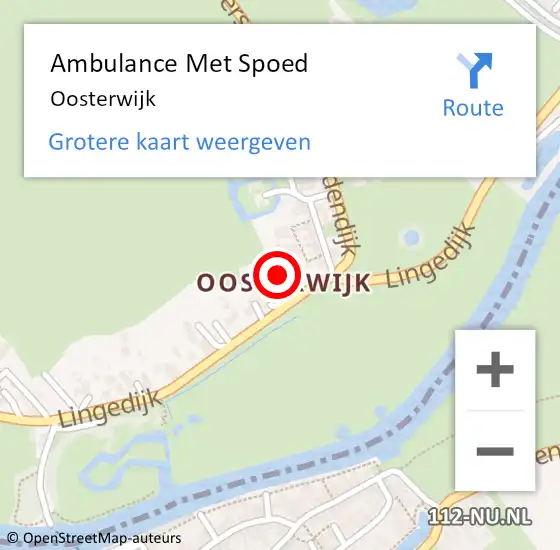 Locatie op kaart van de 112 melding: Ambulance Met Spoed Naar Oosterwijk op 20 mei 2022 09:06