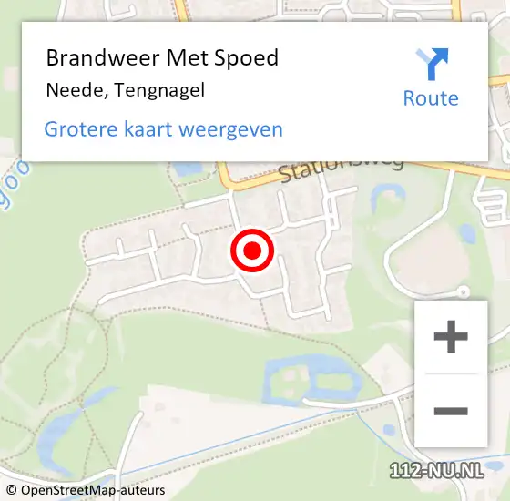 Locatie op kaart van de 112 melding: Brandweer Met Spoed Naar Neede, Tengnagel op 20 mei 2022 09:17